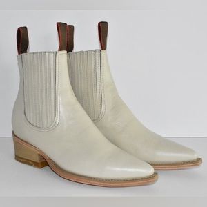 Off White Cowboy Boots - Ankle Boots